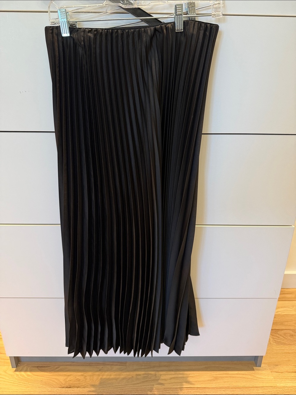 Mango Black Pleated Maxi Skirt